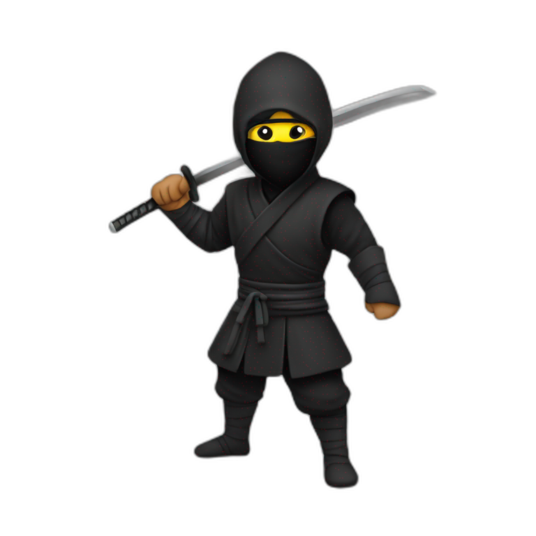 ninja tout en noir emoji