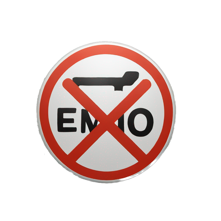 no oil road sign emoji