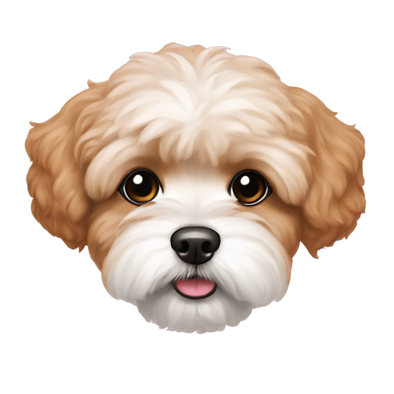 shihpoo-apricot with pink nose emoji