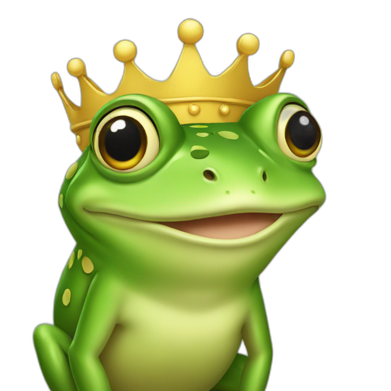 Queen frog emoji
