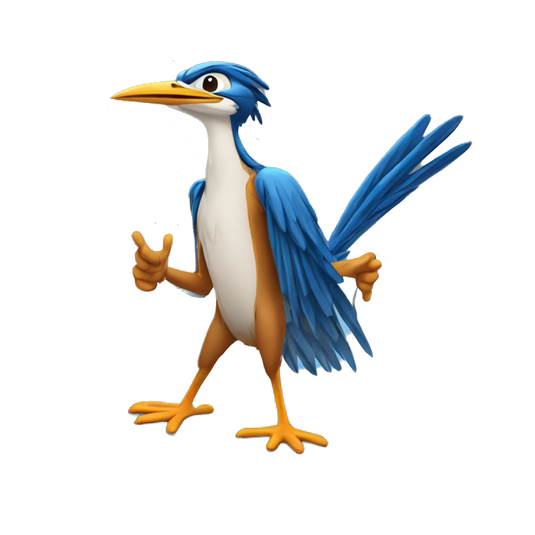 road runner holding a see you soon banner emoji