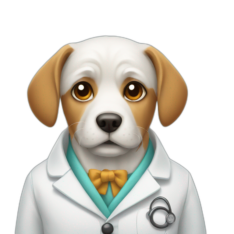 dog in a lab coat emoji