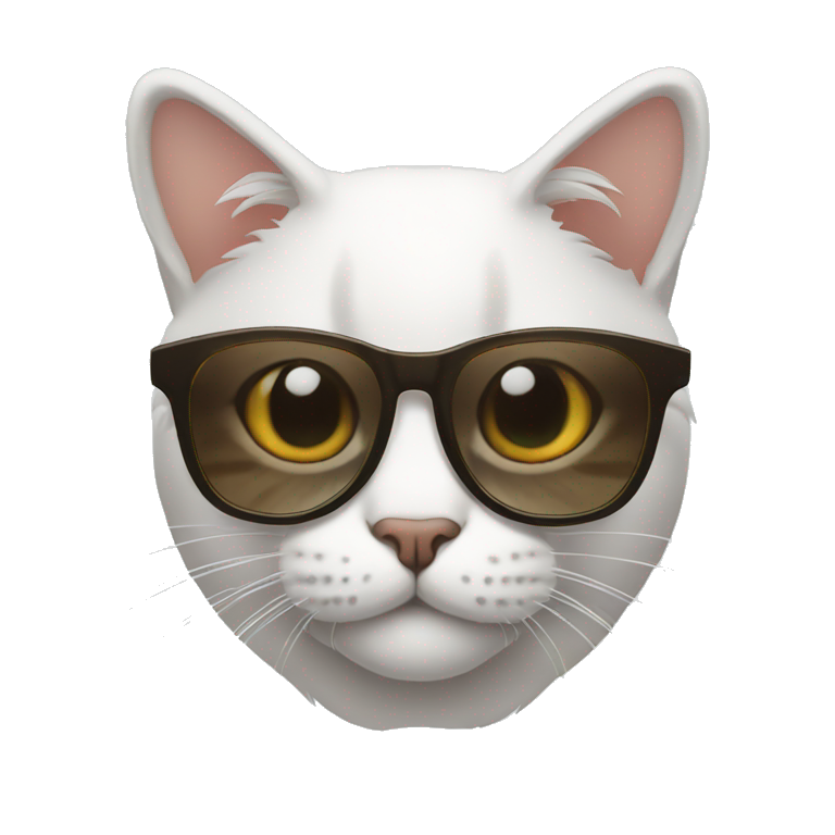 un gato con gafas emoji
