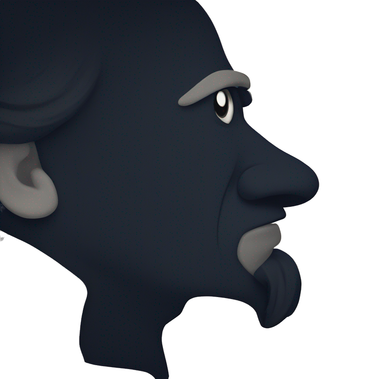 lone figure silhouette portrait emoji