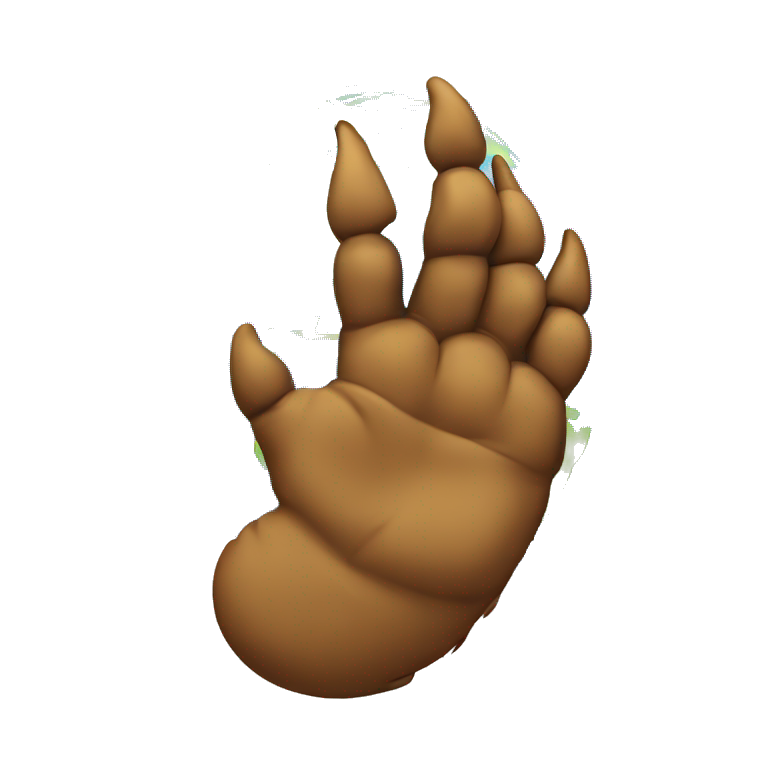 bear claw on globe emoji