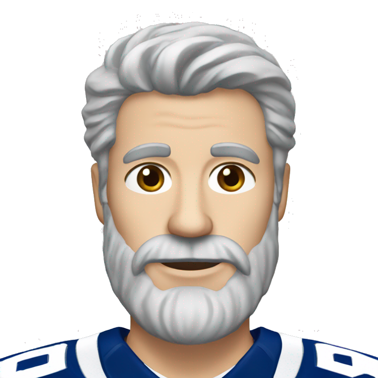 White male long gray beard Toronto maple leafs jersey emoji