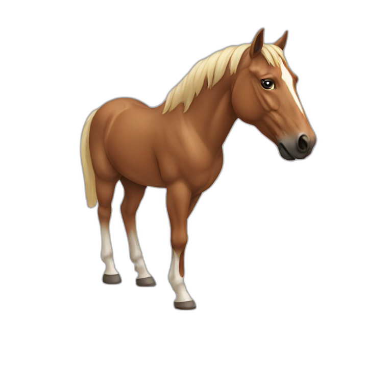 human body with horse head emoji
