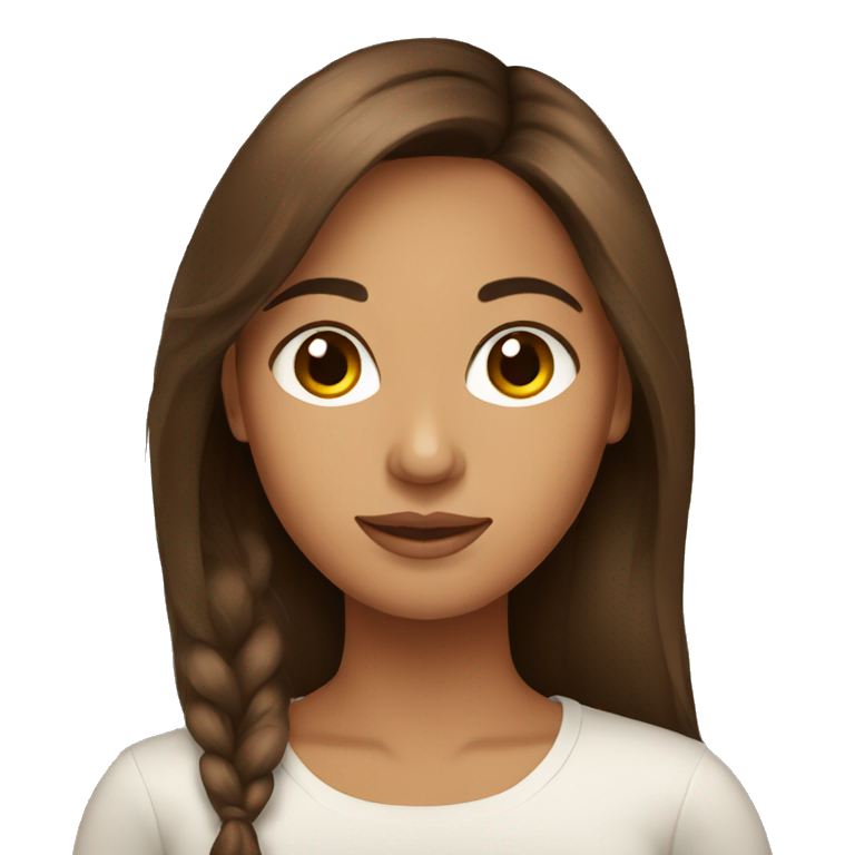peruvian woman brown hair emoji