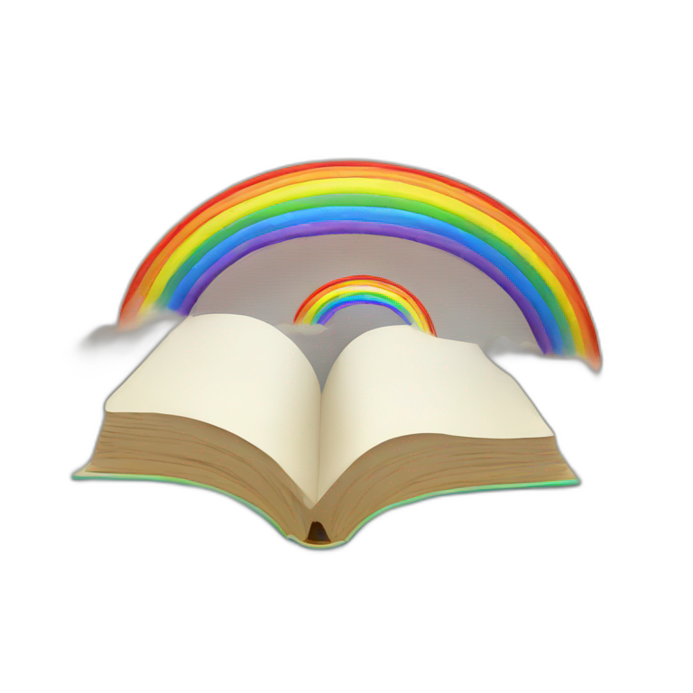  open book rainbow emoji