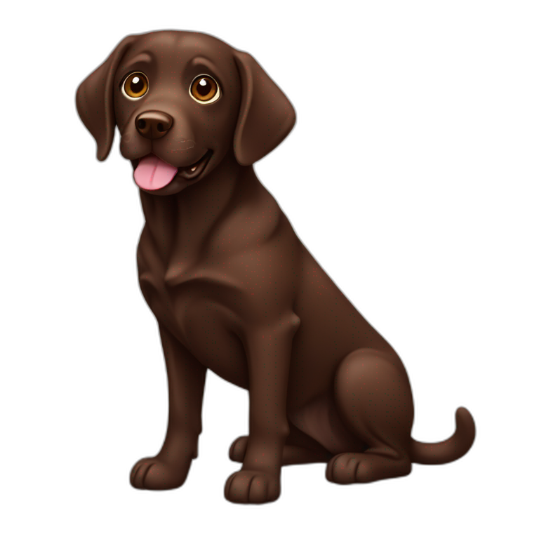 chocolate labrador emoji