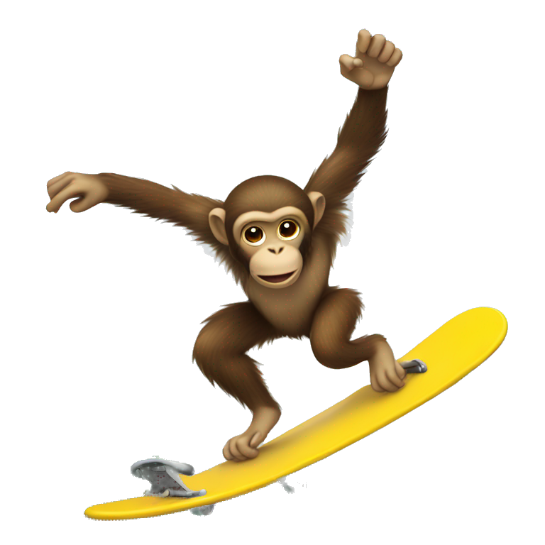 Monkey surf boarding  emoji