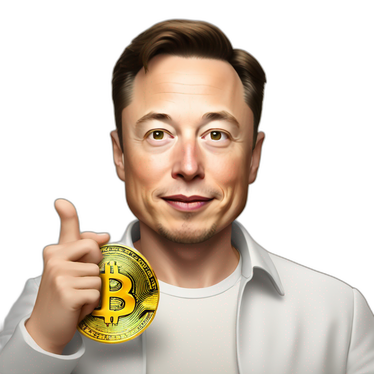 elon musk holding bitcoin emoji