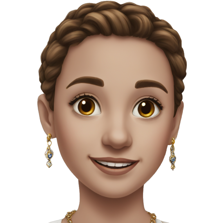 brown eyed girl smilingportrait emoji