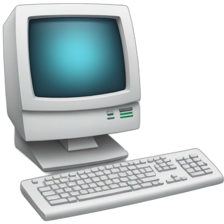 Computer with a clean screen emoji