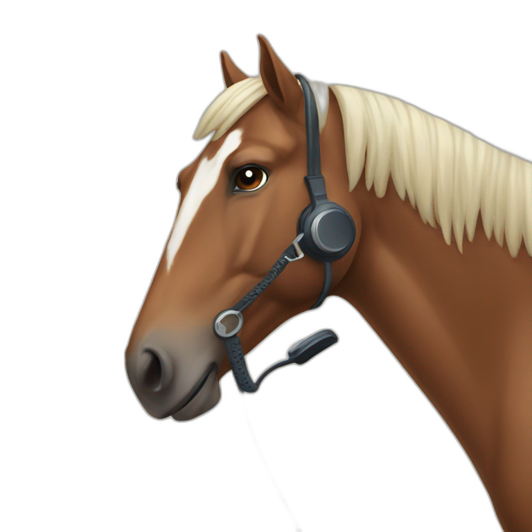 horse talking on a phone emoji