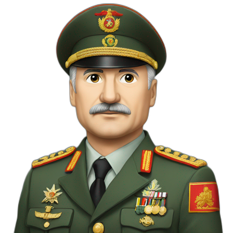 Lukashenko in military uniform  emoji