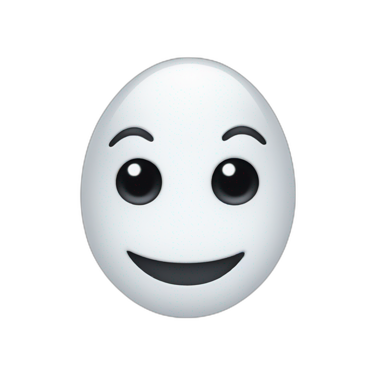 Ghost wearing eyeliner smiling emoji