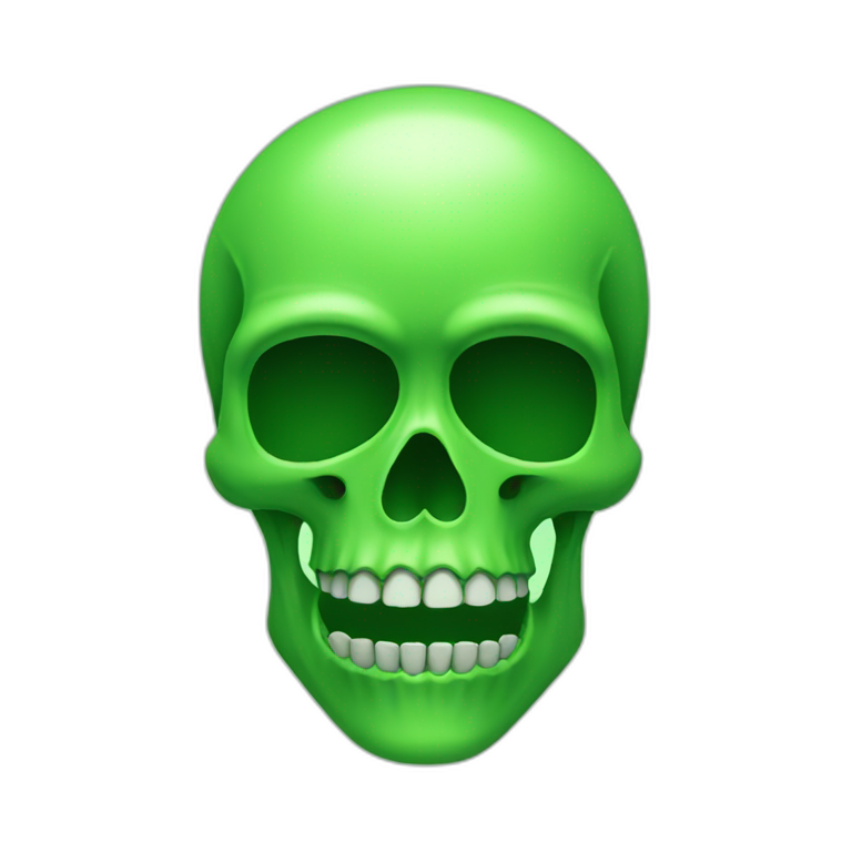 Green skull emoji