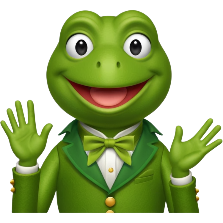 kermit the frog saying applause applause applause Sticker