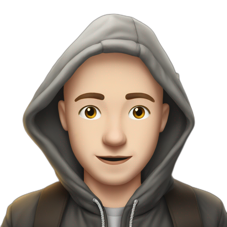 bald boy in hood emoji