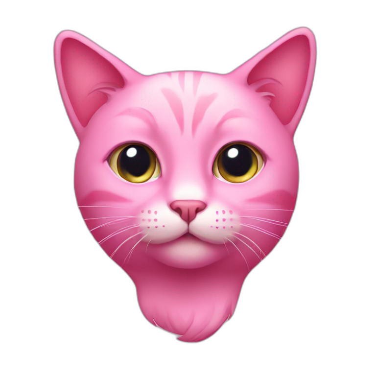 Pink cat emoji