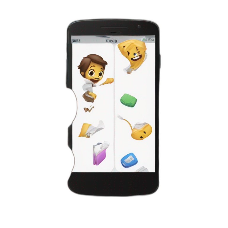 swiping the phone screen emoji