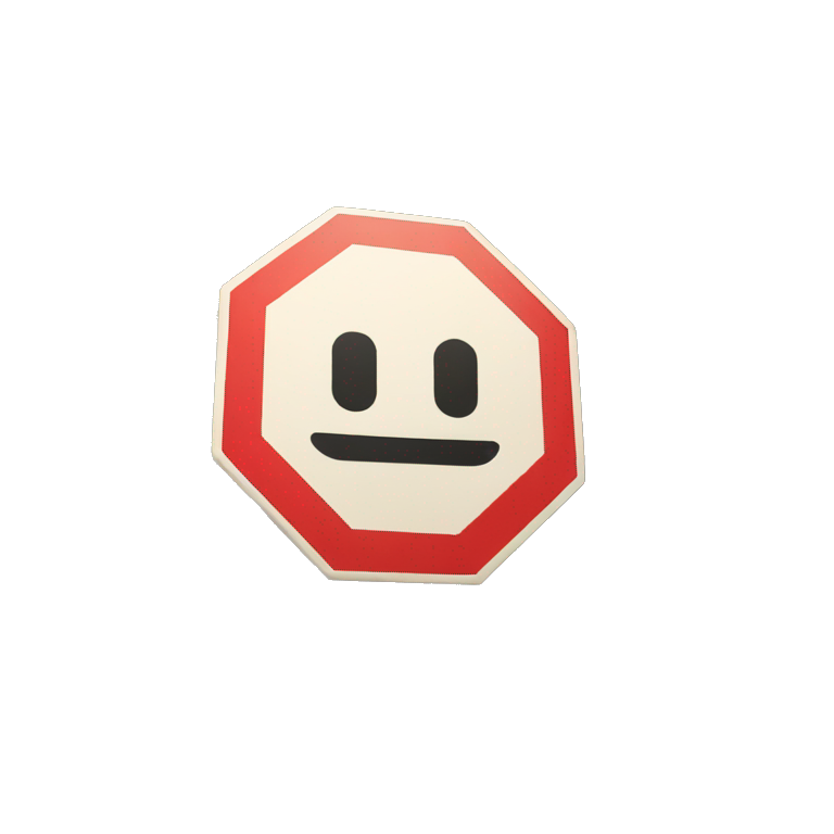 stop sign like in los angeles street just the sign emoji