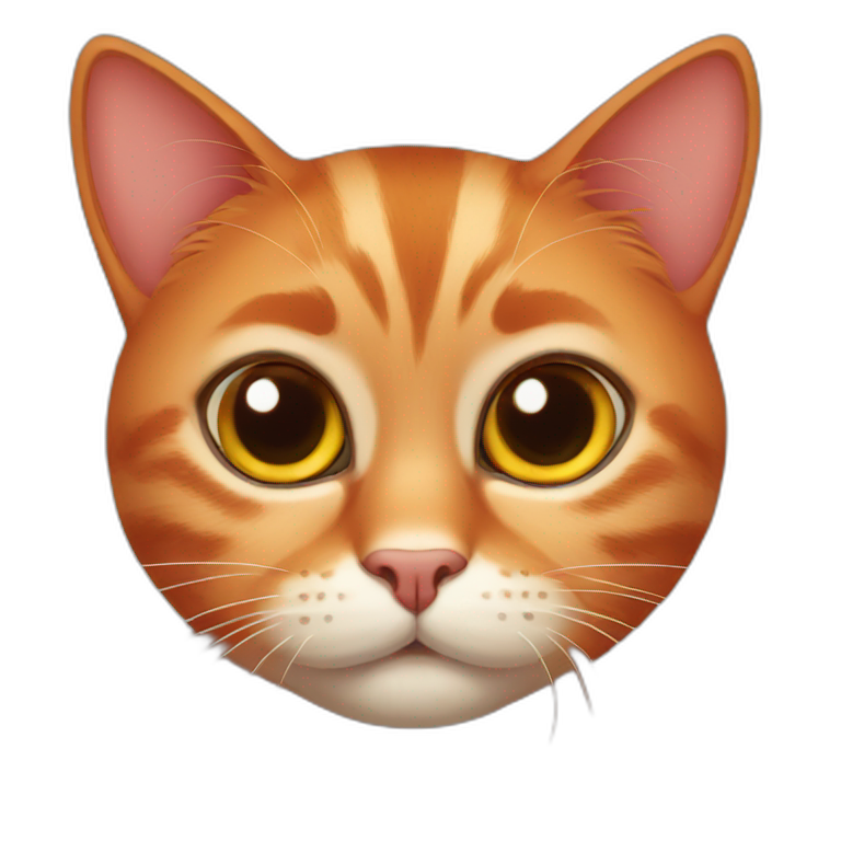 red cat big eyes emoji
