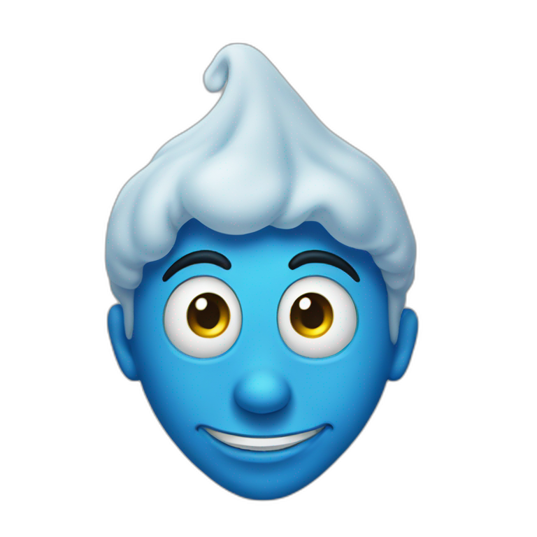 Blue genie floating ghost from Aladdin  emoji