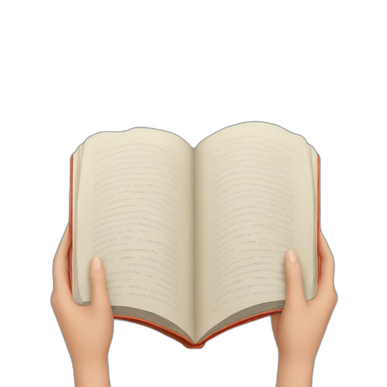 Open book over hands emoji