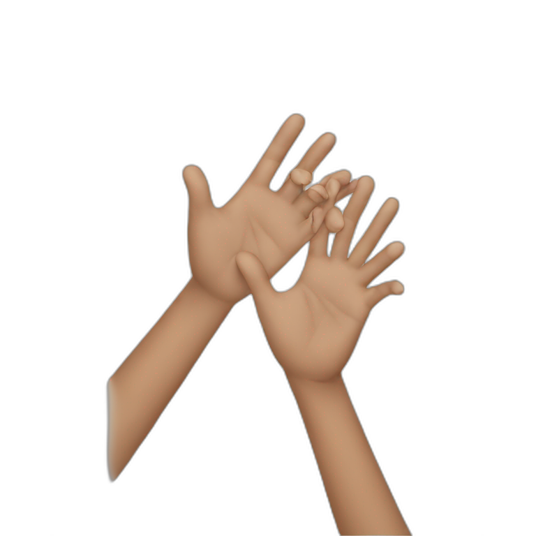 two hands doing () emoji