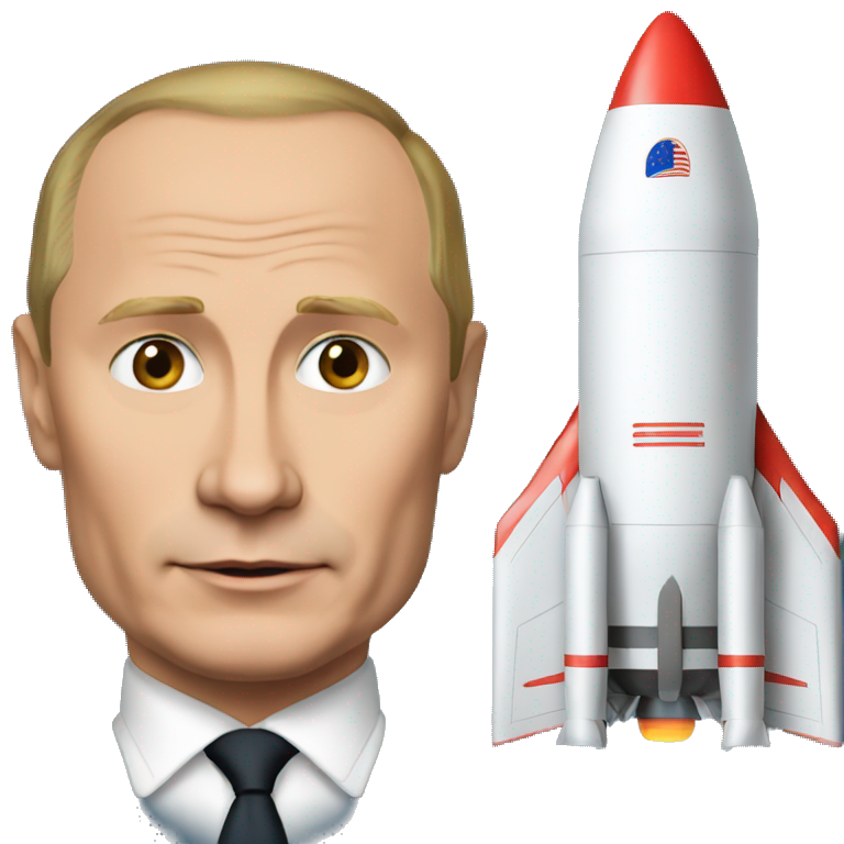 Putin and rocket emoji