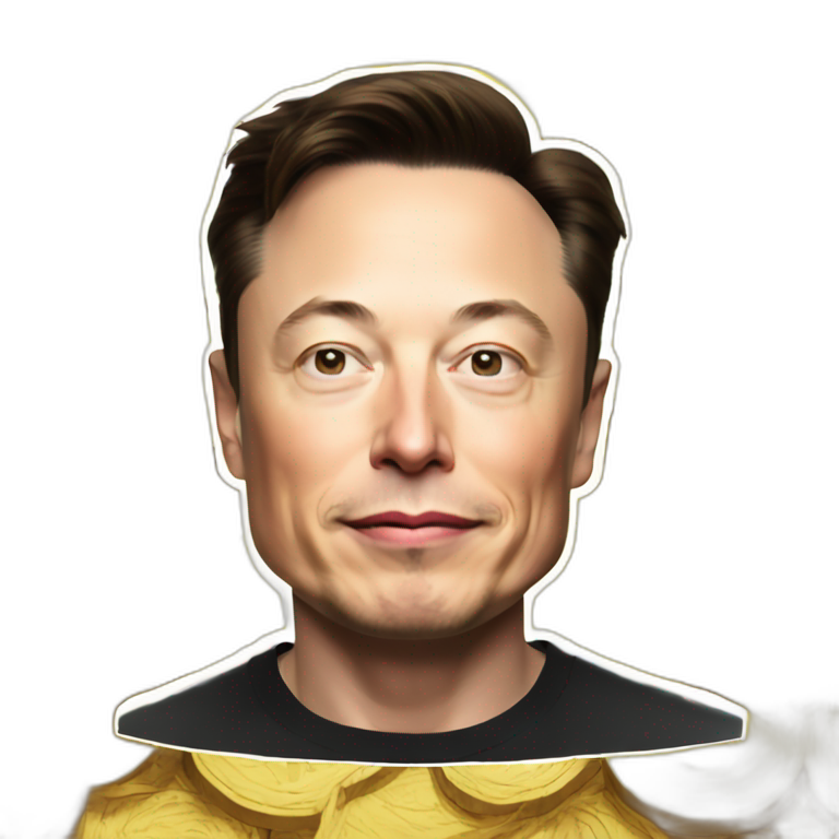 elon musk's face on cryptocurrency emoji