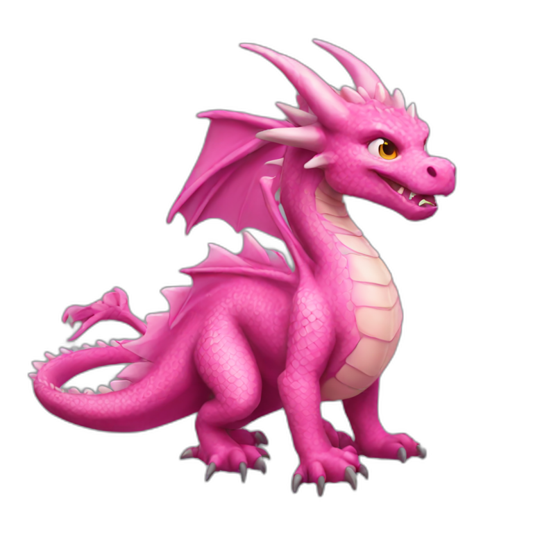 Pink dragon emoji