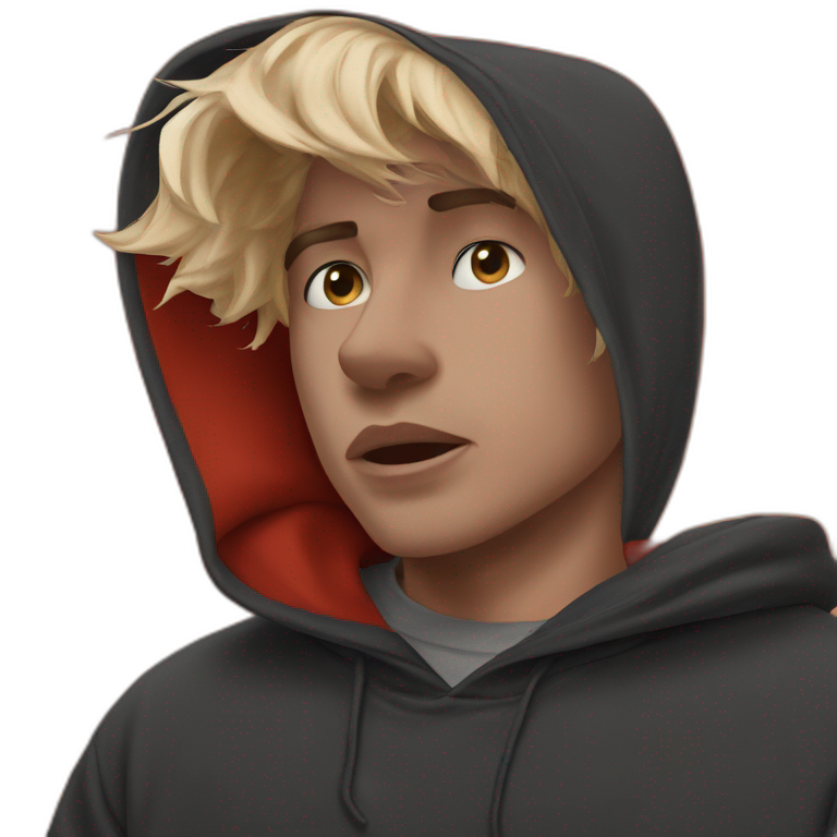 boy in hood from side emoji
