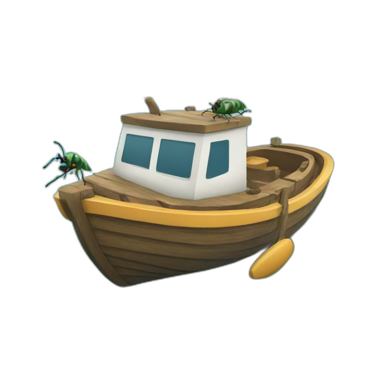 Bugs on a boat emoji