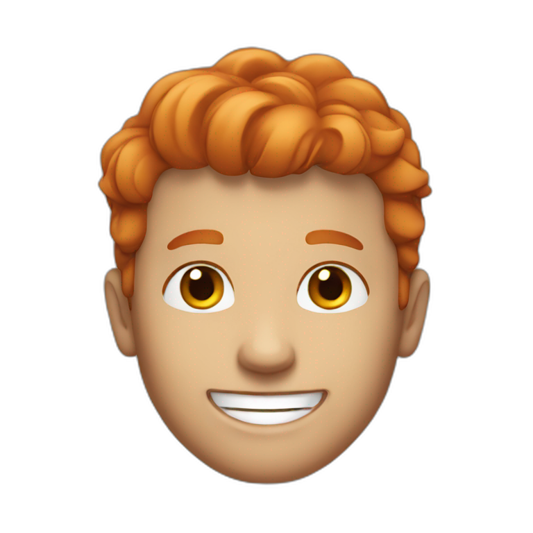 red haired man smiling emoji