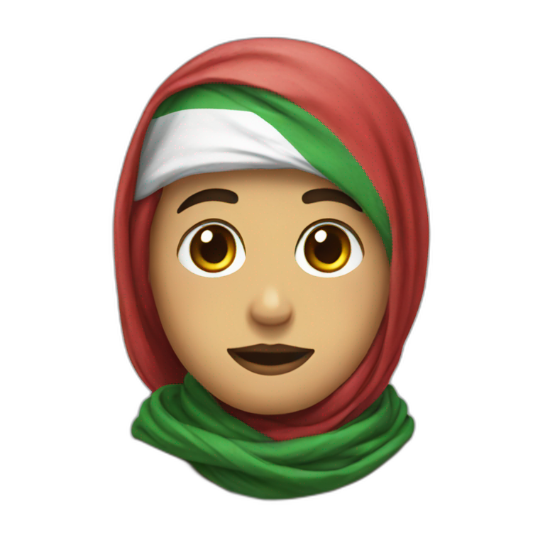 Palestine with scarf emoji