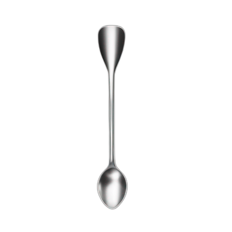 Stainless steel long cocktail bar mixing spoon emoji