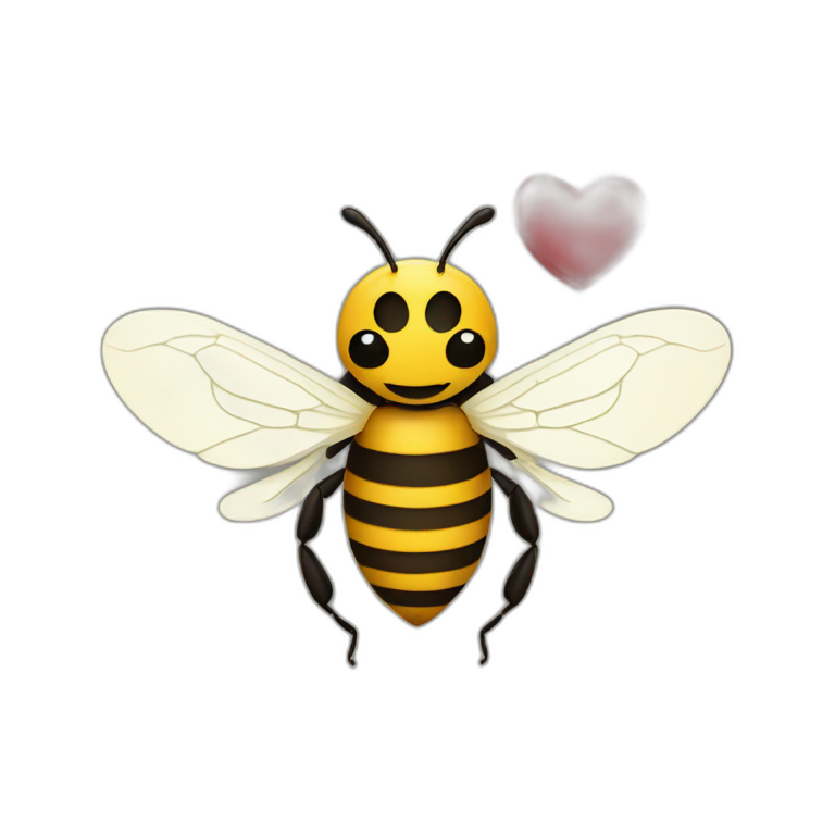 Bee with a heart  emoji