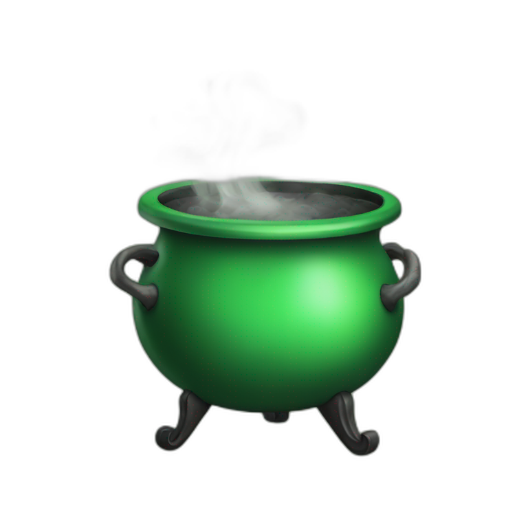 cauldron with smoke green emoji