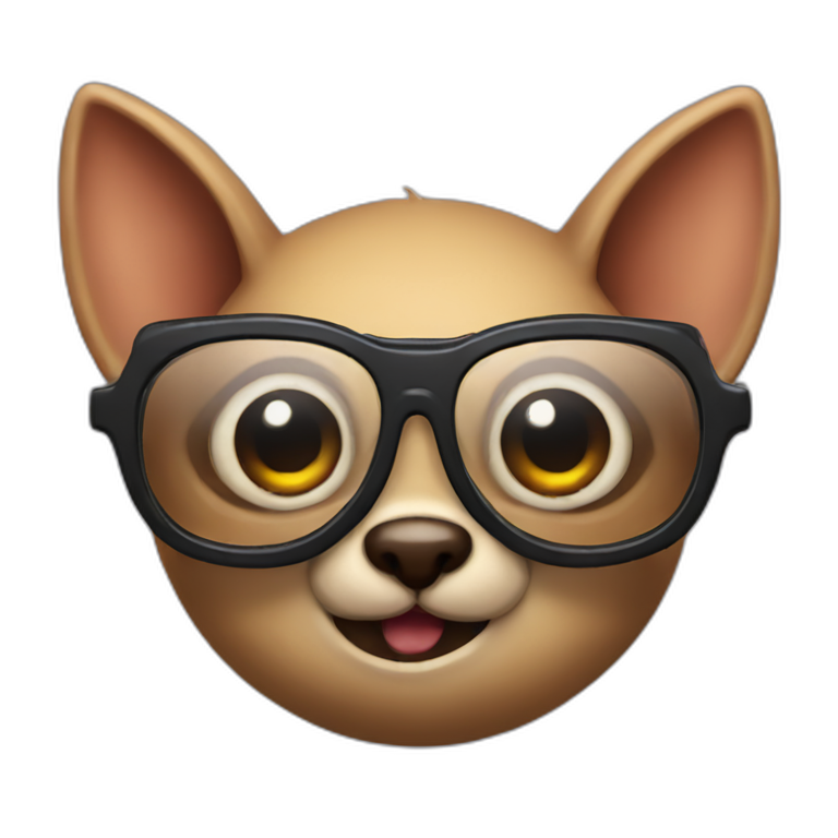 a gay bat with glasses emoji