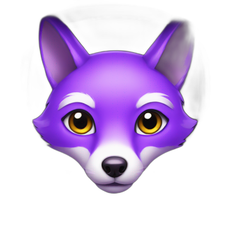 a purple fox in a spaceship emoji