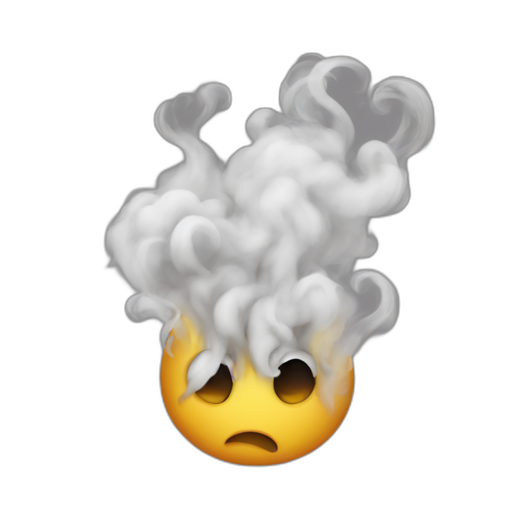 Smoke smell monster emoji