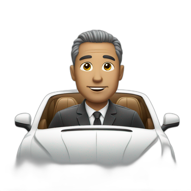 A Man in a bentley car emoji