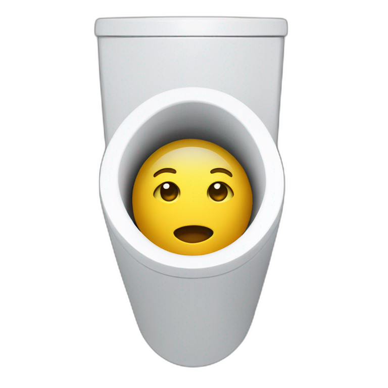 head inside a toilet bowl emoji