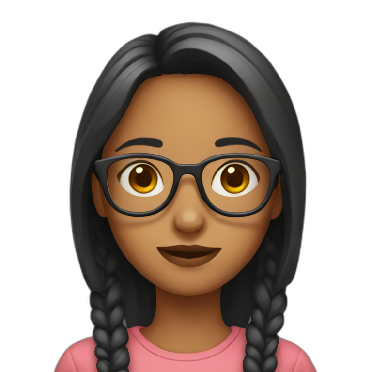 girl with glasses emoji