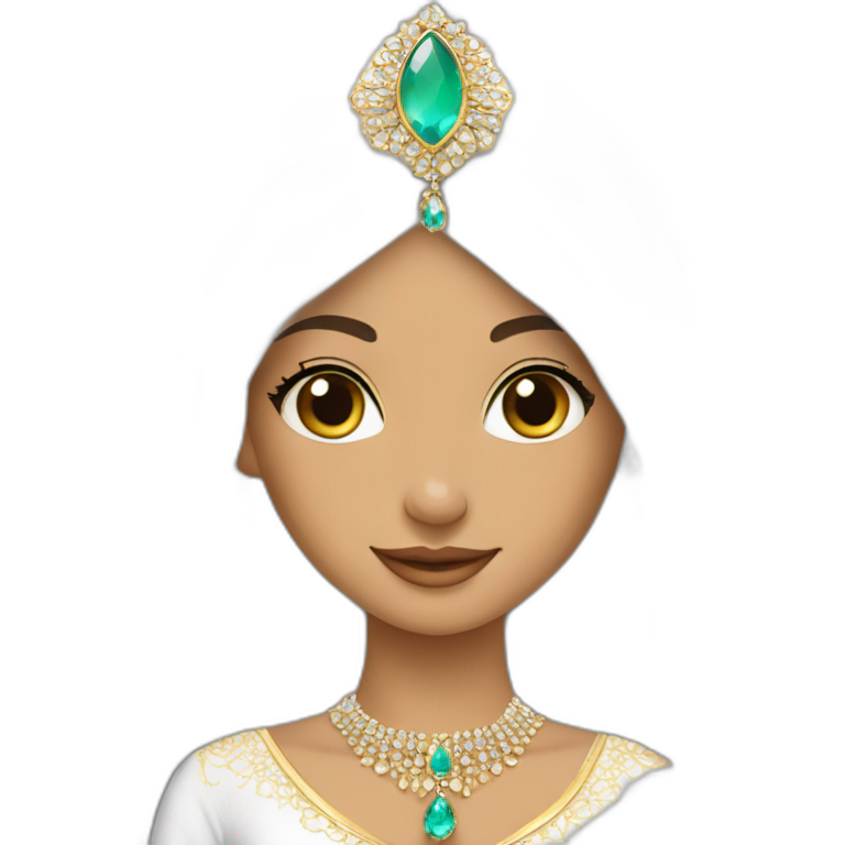 princesse arab pretty jewerlery dress emoji