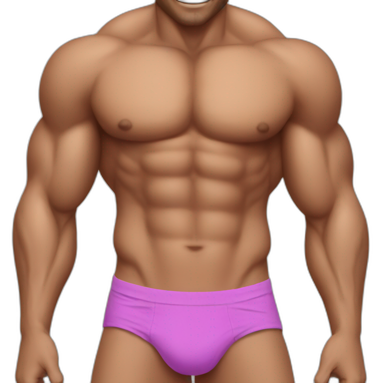 Male muscular bikini round largebutt emoji
