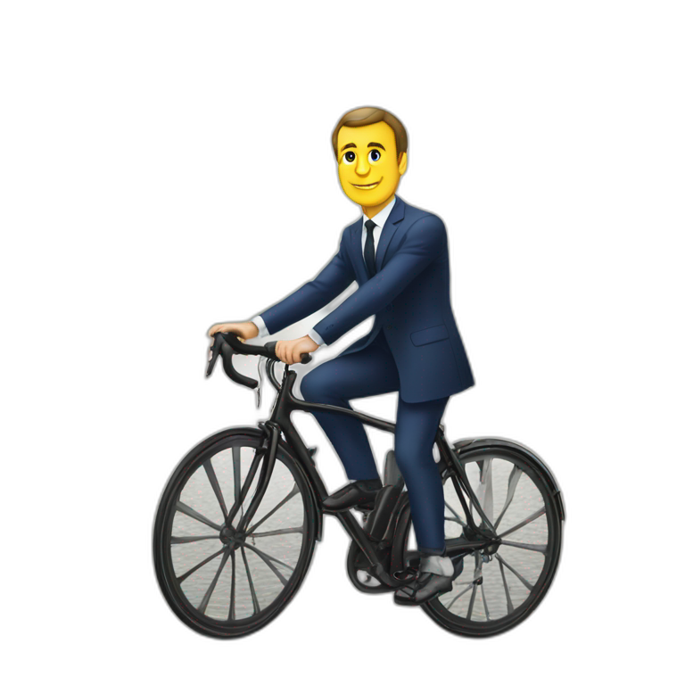 Macron sur velo emoji